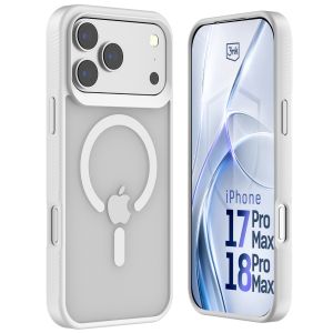 Smoked MagSafe case for Apple iPhone 17 Pro Max/ 18 Pro Max – 3mk HARDY® Hazy MagCase™ White
