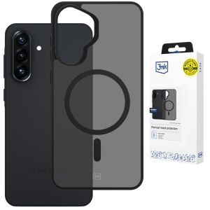 Smoked MagSafe case for Samsung Galaxy A57 – 3mk HARDY® Hazy MagCase™ Black