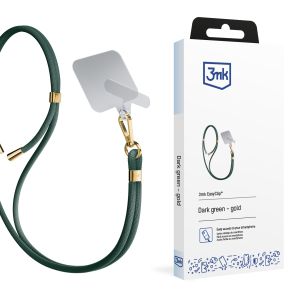 3mk EasyClip smartphone strap Dark Green (gold)