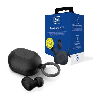 Wireless headphones black - 3mk FlowBuds™ Black