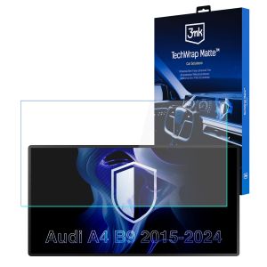 Matte screen protector for the navigation display for AUDI A4 B9 2015-24 – 3mk TechWrap Matte™ Center Display