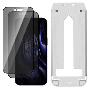 2x Privacy Tempered Glass with Applicator for Apple iPhone Air - 3mk HARDY® Privzone 9H™