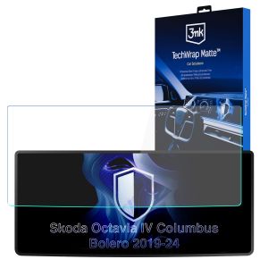 Matte screen protector for the navigation display for Skoda Octavia IV Columbus-Bolero 2019-24 – 3mk TechWrap Matte™ Center Display