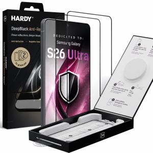 2x 9H Anti-Reflective Tempered Glass for Samsung Galaxy S26 Ultra - 3mk HARDY® DeepBlack Anti-Reflective Glass™