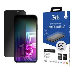 Privacy glass for Apple iPhone 15 Plus/16 Plus - 3mk HardGlass Max Privacy