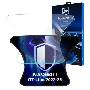 Matte protective film for the instrument cluster screen for Kia Ceed III GT-Line 2022-25 – 3mk TechWrap Matte Cluster™