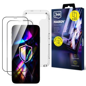 2x Tempered glass screen protector with applicator for Apple iPhone 12 Pro Max - 3mk Hardy Hardura 9H