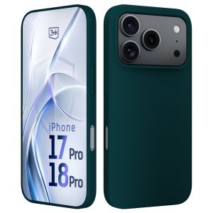 Silicone case for Apple iPhone 17 Pro/ 18 Pro - 3mk HARDY® Mellow Case™ Dark Green