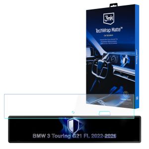 Matte screen protector for the navigation display for BMW 3 Touring G21 FL 2022-2026 – 3mk TechWrap Matte™ Center Display