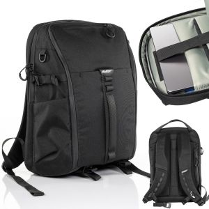 16" laptop backpack 3mk HARDY® 360™ Fabric with 360° AST™ protection – business, travel, clamshell