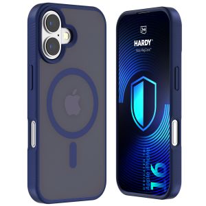 Smoked MagSafe case for Apple iPhone 16 – 3mk HARDY® Hazy MagCase™ Blue