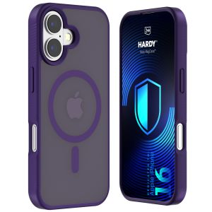 Smoked MagSafe case for Apple iPhone 16 – 3mk HARDY® Hazy MagCase™ Purple