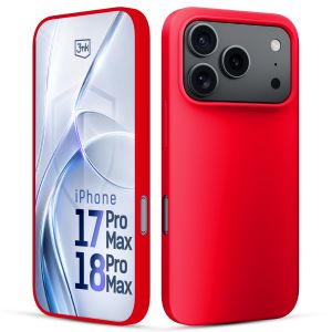 Silicone case for Apple iPhone 17 Pro Max/ 18 Pro Max - 3mk HARDY® Mellow Case™ Red