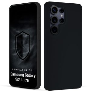 Silicone case for Samsung Galaxy S24 Ultra - 3mk HARDY® Mellow Case™ Black
