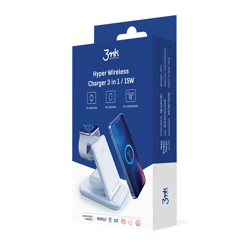 Packshot 3mk Hyper Wireless Charger 3in1