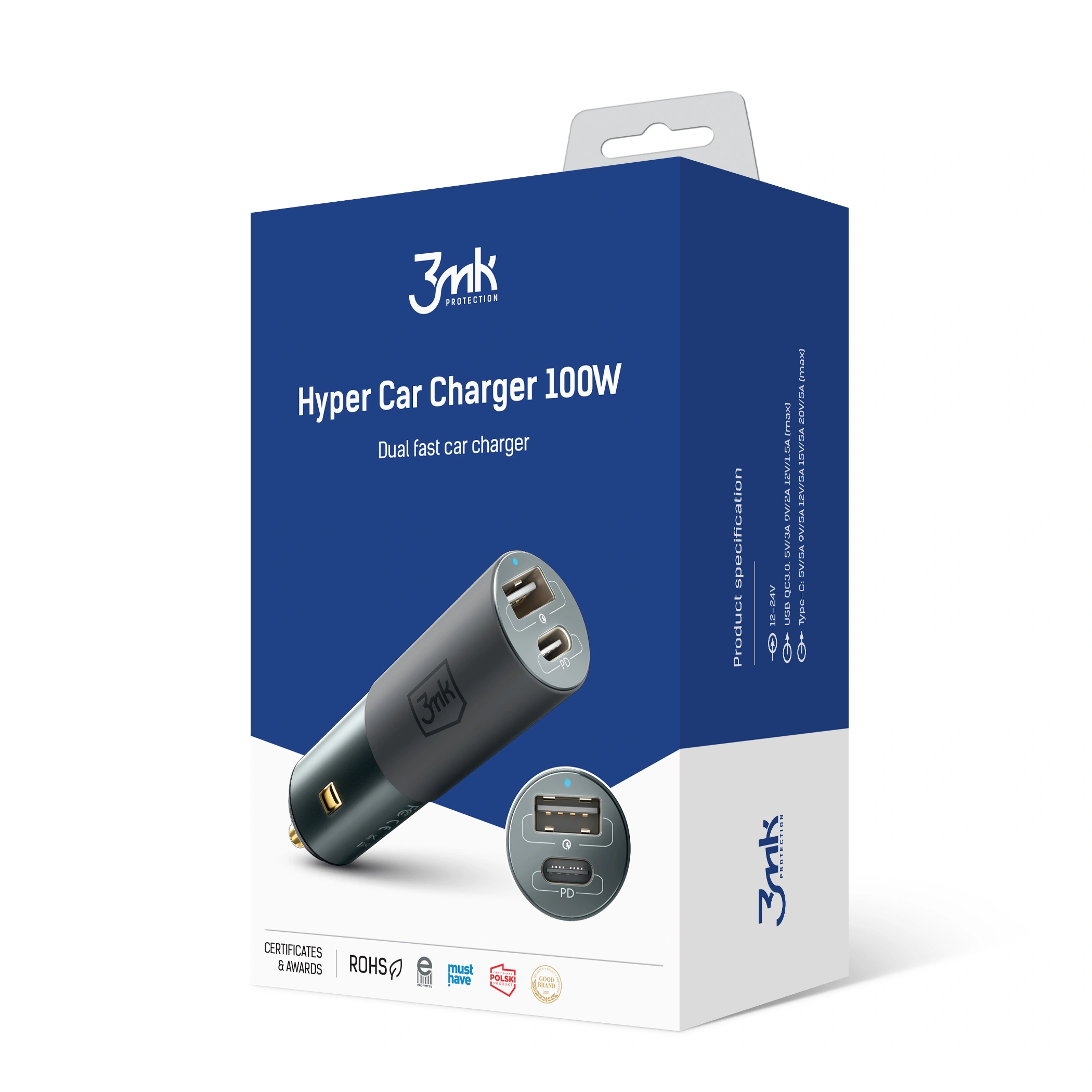 Packshot 3mk Hyper Car Charger 100W