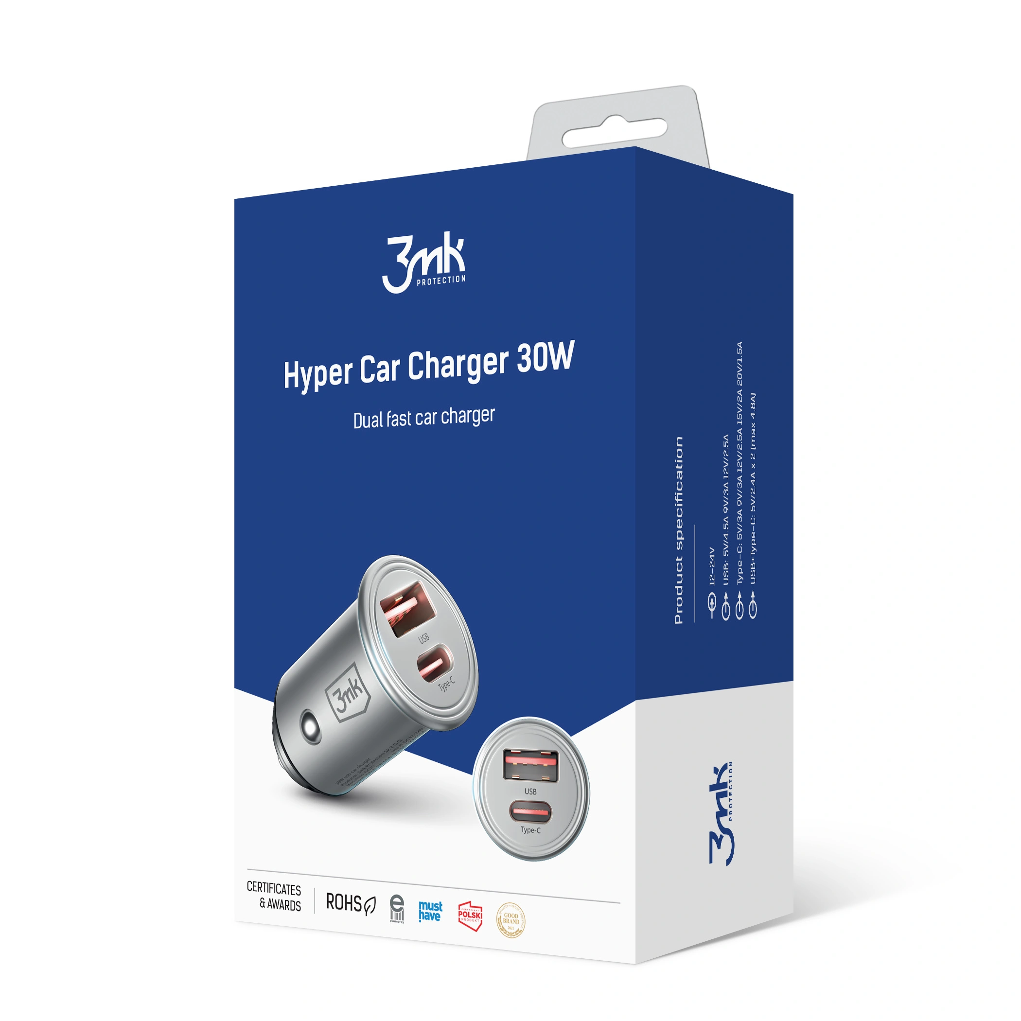 Packshot 3mk Hyper Car Charger 30W