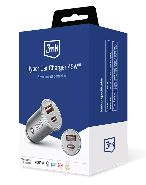 Packshot 3mk Hyper Car Charger 45W™