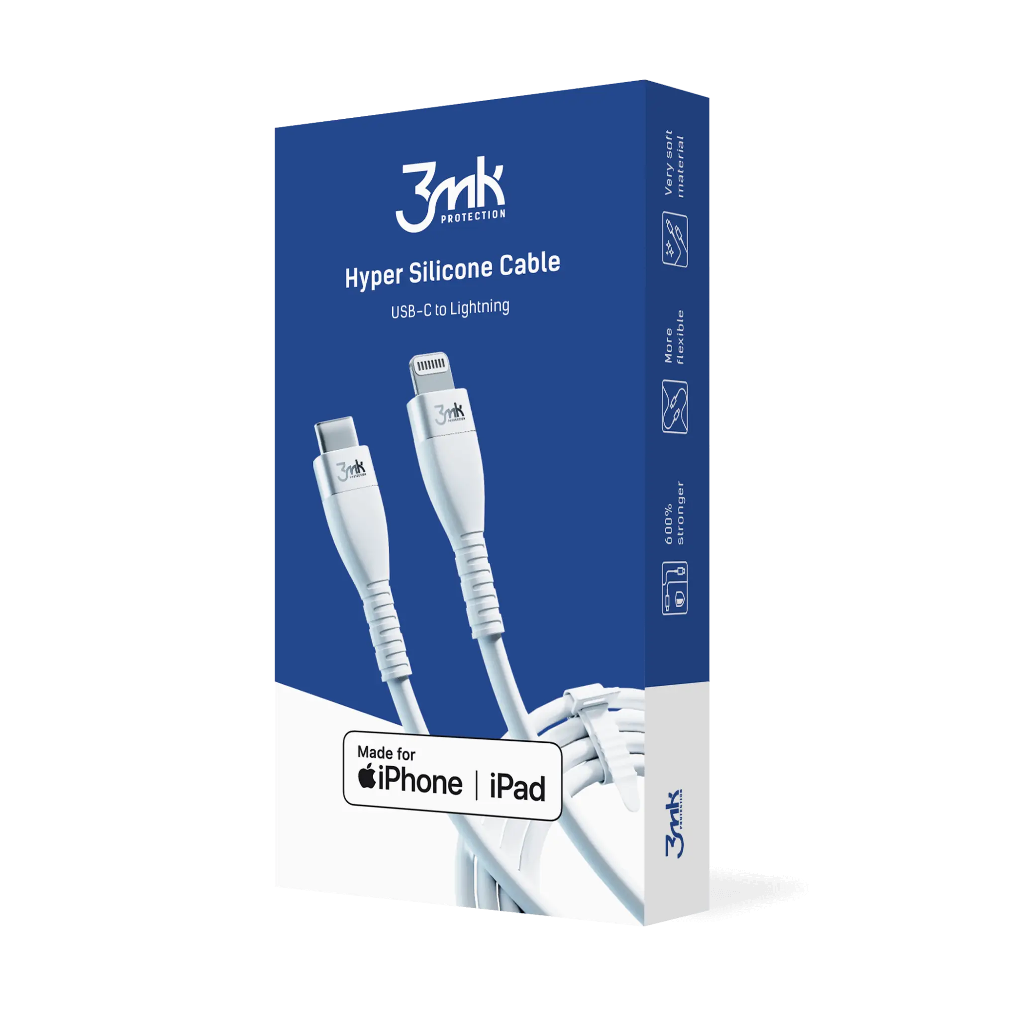 Packshot 3mk Hyper Silicone Cable USB-C to Lightning 20W 3A