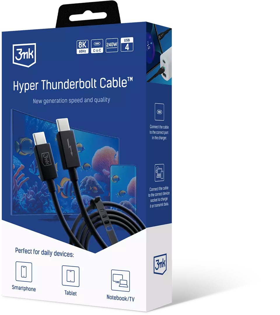 Packshot 3mk Hyper Thunderbolt Cable™ USB 4 8k60Hz