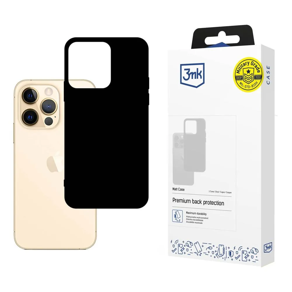 Case for Apple iPhone 13 Pro - 3mk Matt Case Black