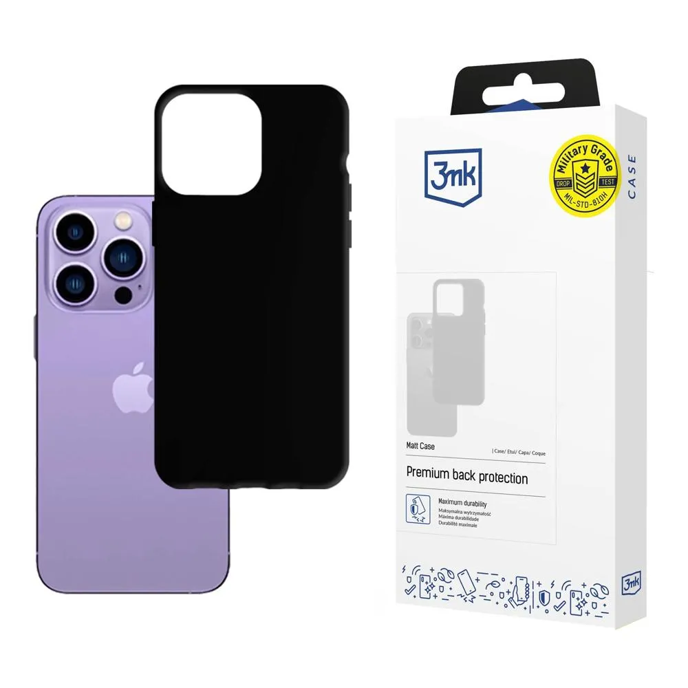 Case for Apple iPhone 14 Pro - 3mk Matt Case Black
