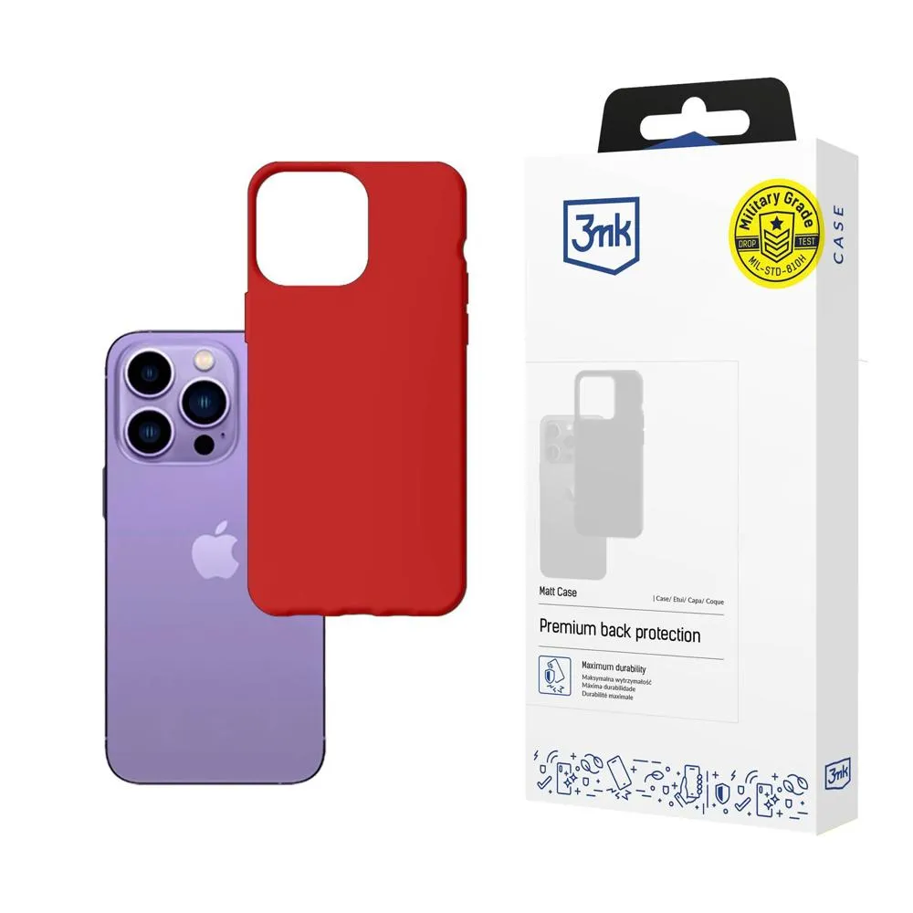 Case for Apple iPhone 14 Pro - 3mk Matt Case Strawberry