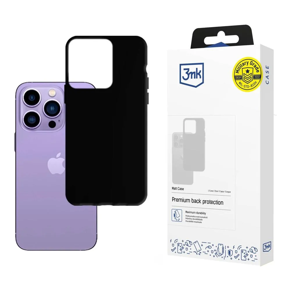 Case for Apple iPhone 14 Pro Max - 3mk Matt Case Black