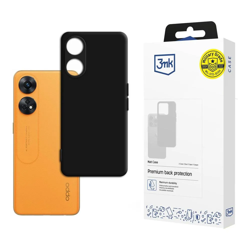 Case for Oppo Reno 8T 4G - 3mk Matt Case Black