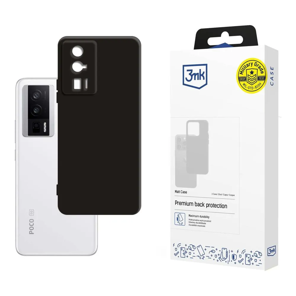 Case for Poco F5 Pro - 3mk Matt Case Black