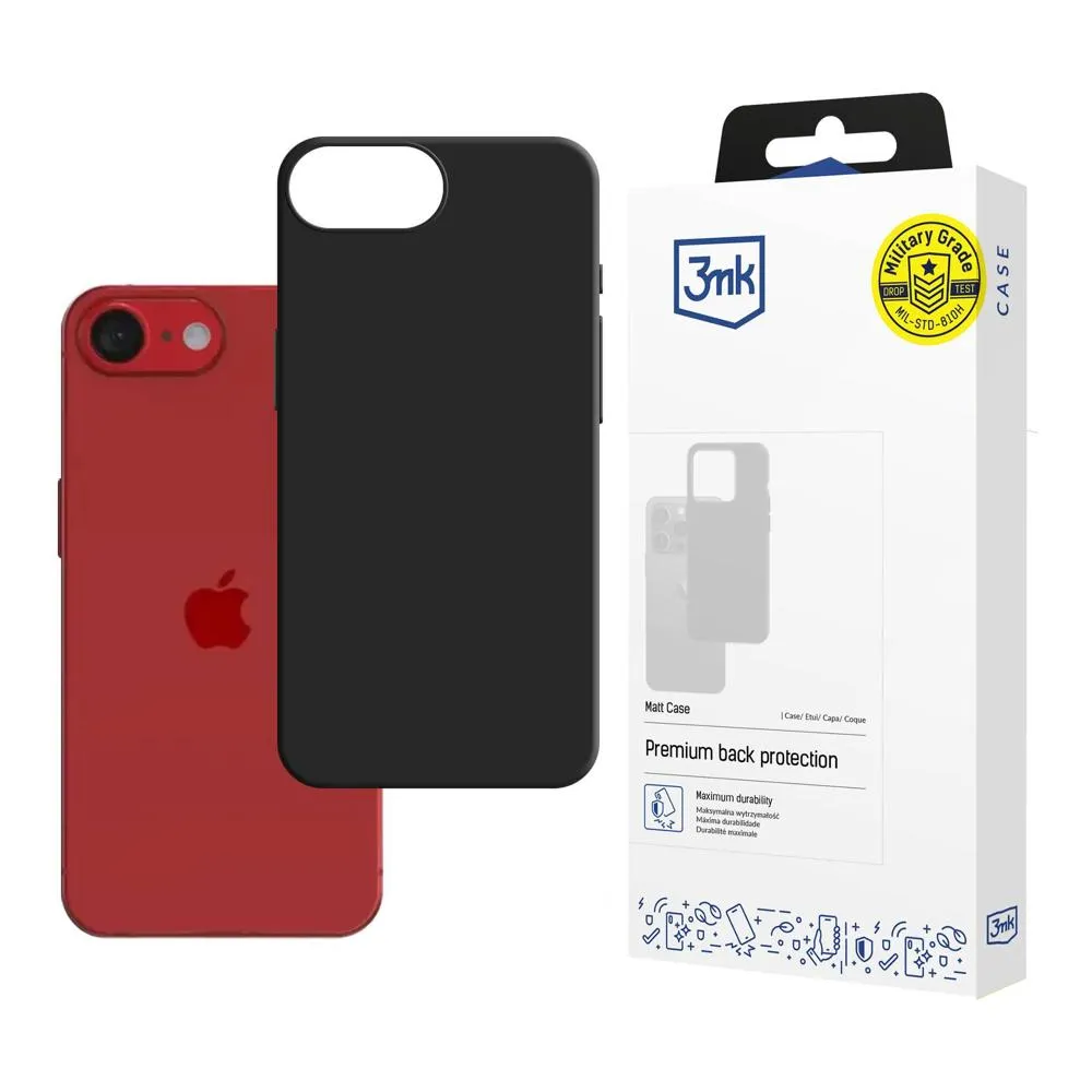 Case for Apple iPhone 16E - 3mk Matt Case Black