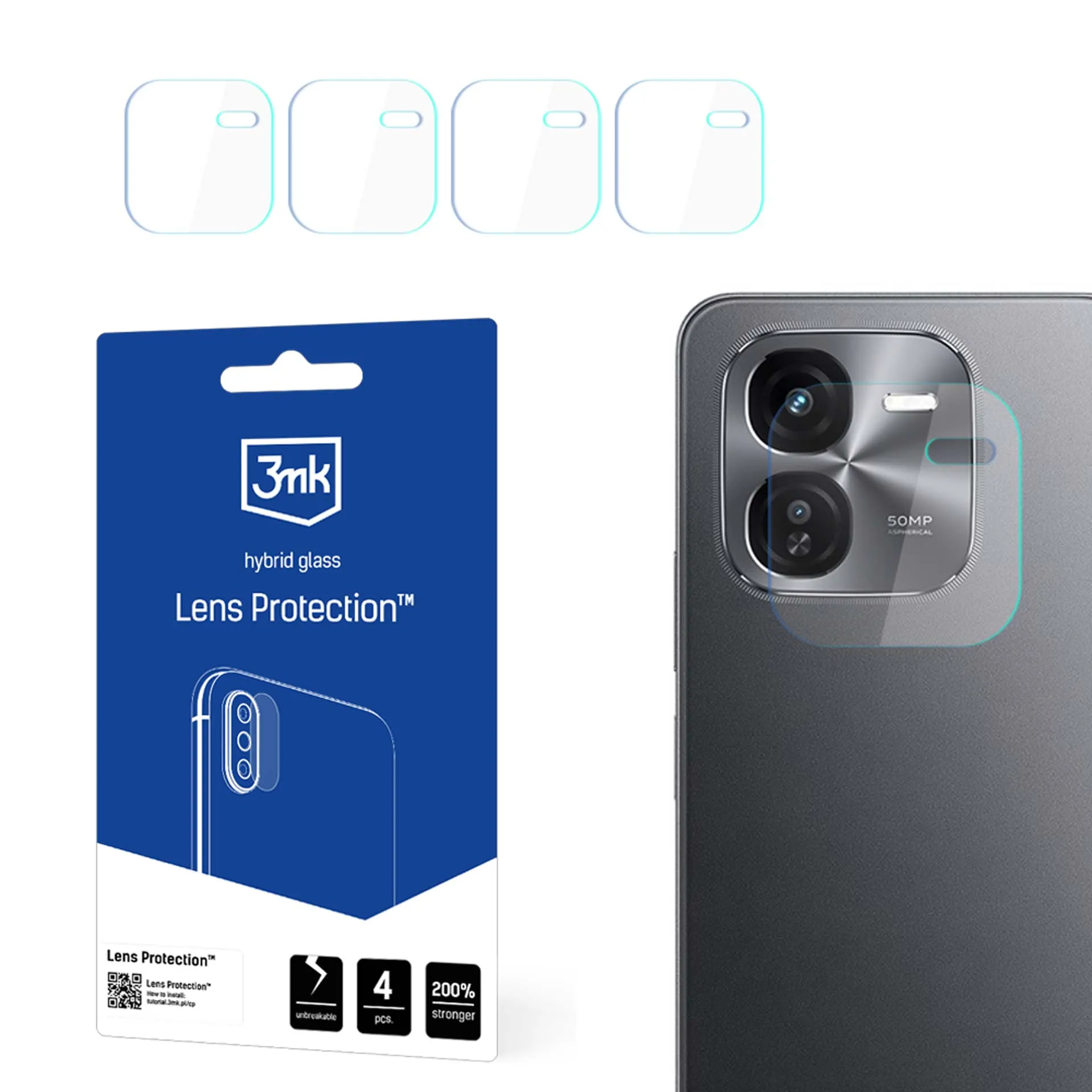 Lens glass for IQOO Z9X 5G - 3mk Lens Protection