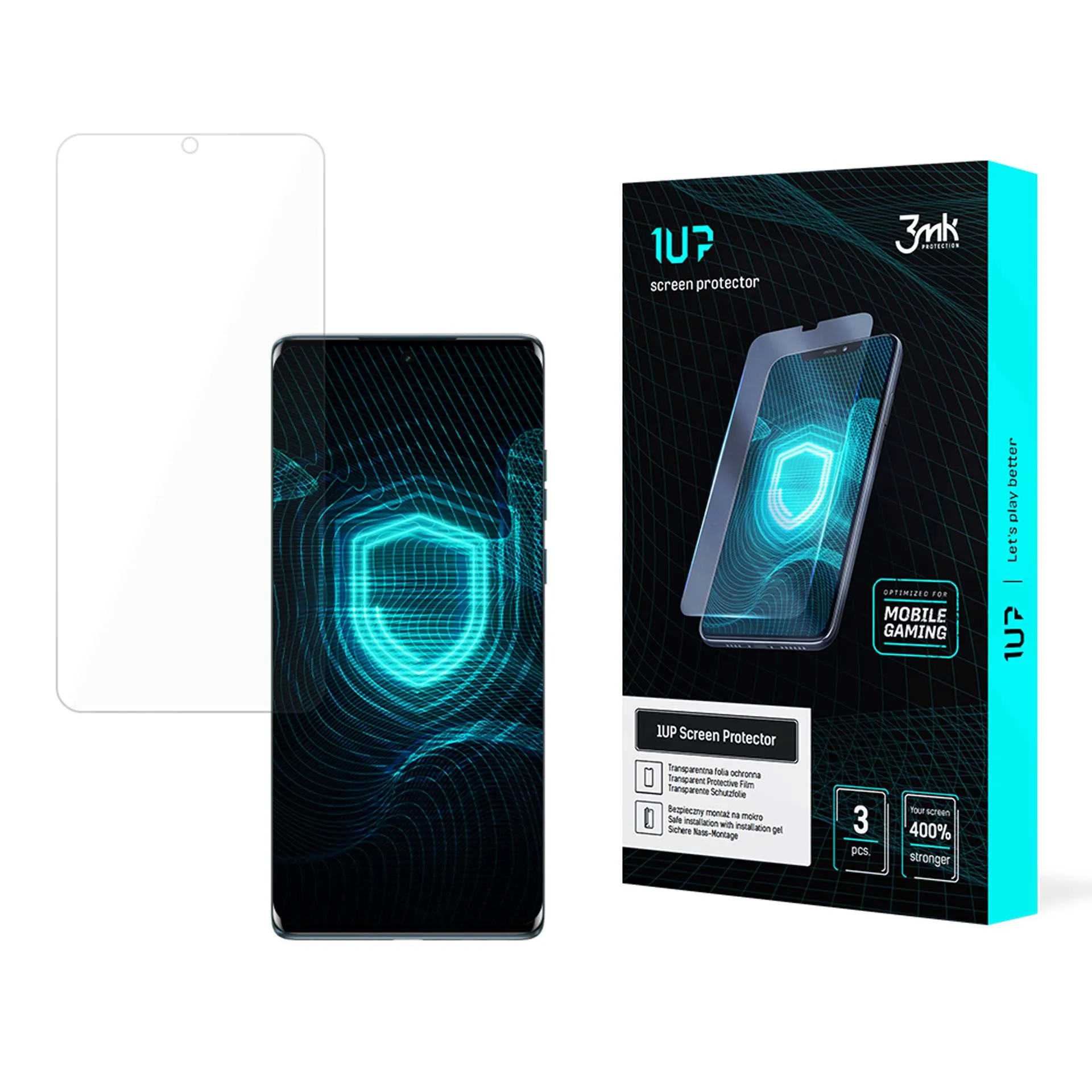 Screen protector for Motorola Edge 50 Fusion - 3mk 1UP screen protector (3 pieces)