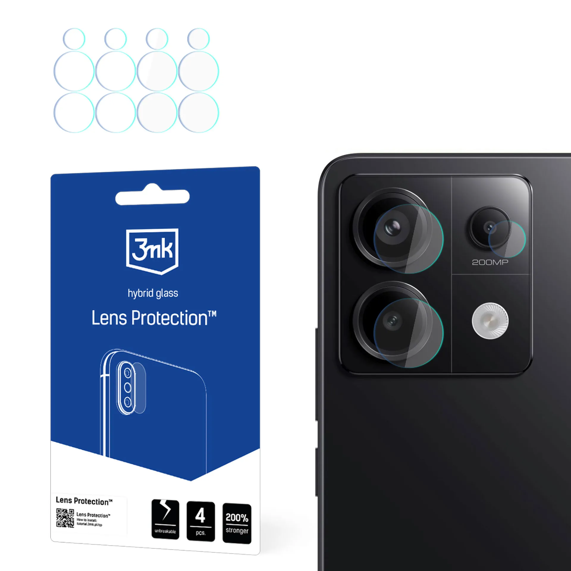 Lens glass for Redmi Note 13 Pro 5G - 3mk Lens Protection