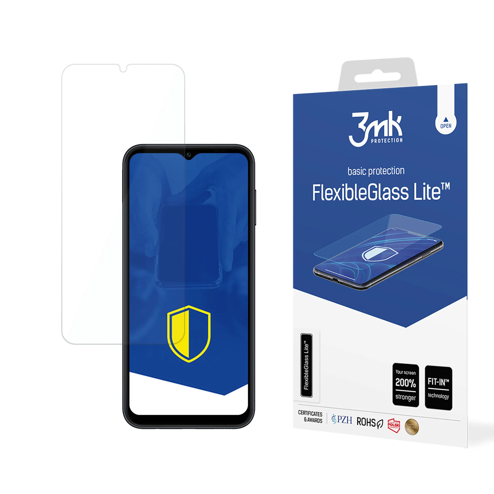 Unbreakable hybrid glass for Samsung Galaxy A14 4G/5G - 3mk FlexibleGlass Lite