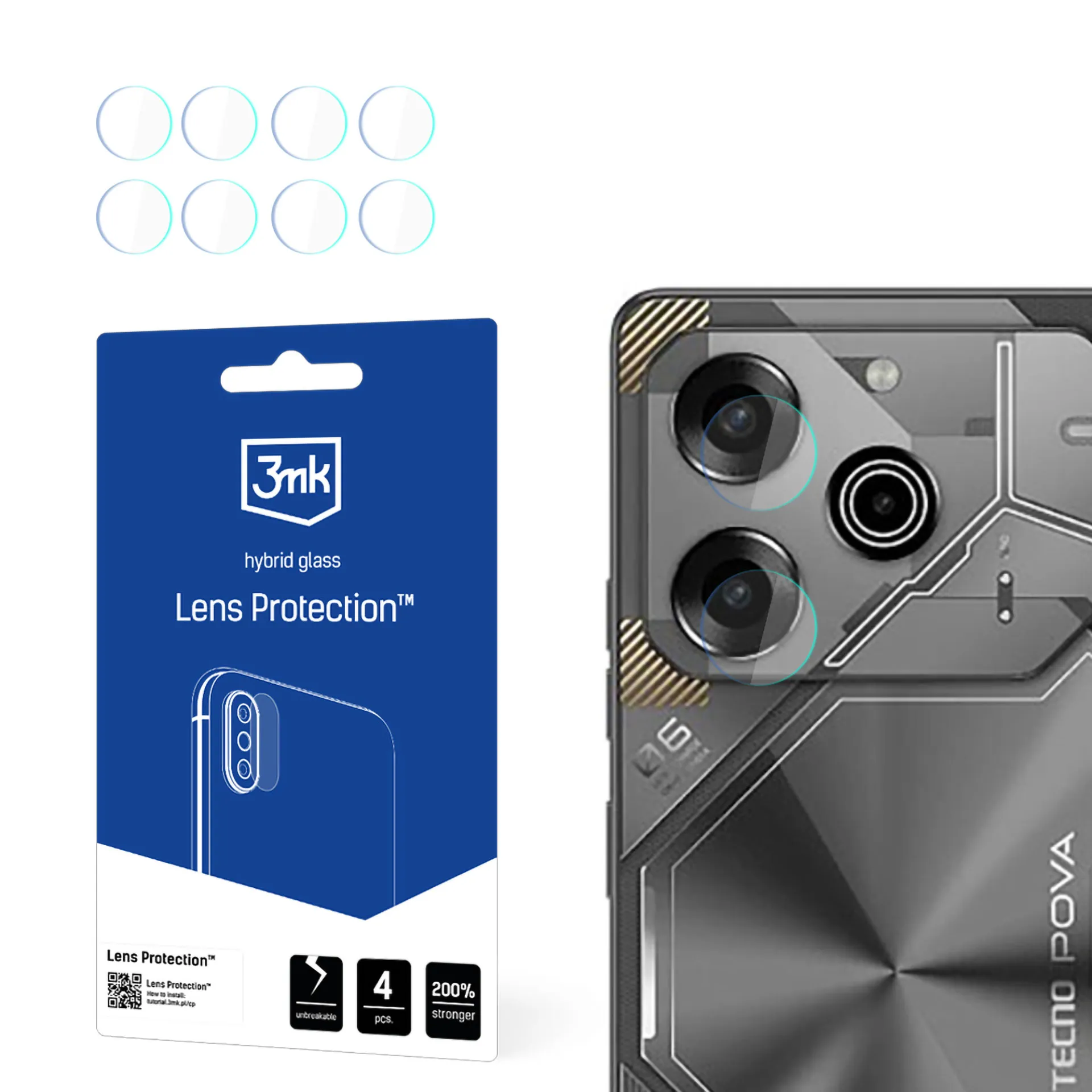 Lens glass for Tecno Pova 6 Neo - 3mk Lens Protection