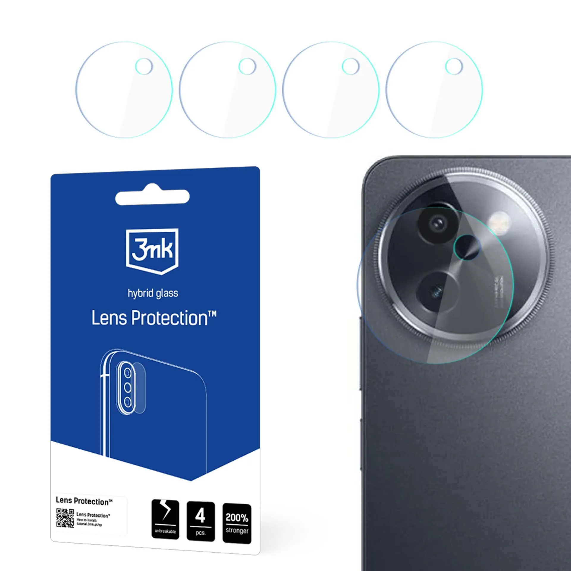 Lens glass for Vivo Y200i - 3mk Lens Protection