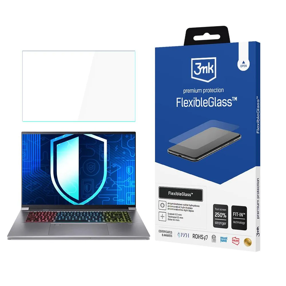 Shatterproof hybrid glass for Acer Predator Triton 16 - 3mk FlexibleGlass
