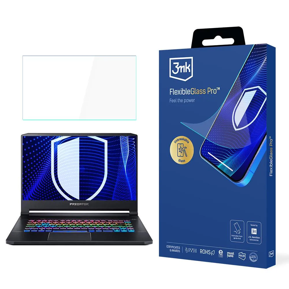 Shatterproof glass for Acer Predator Triton 500 - 3mk FlexibleGlass Pro