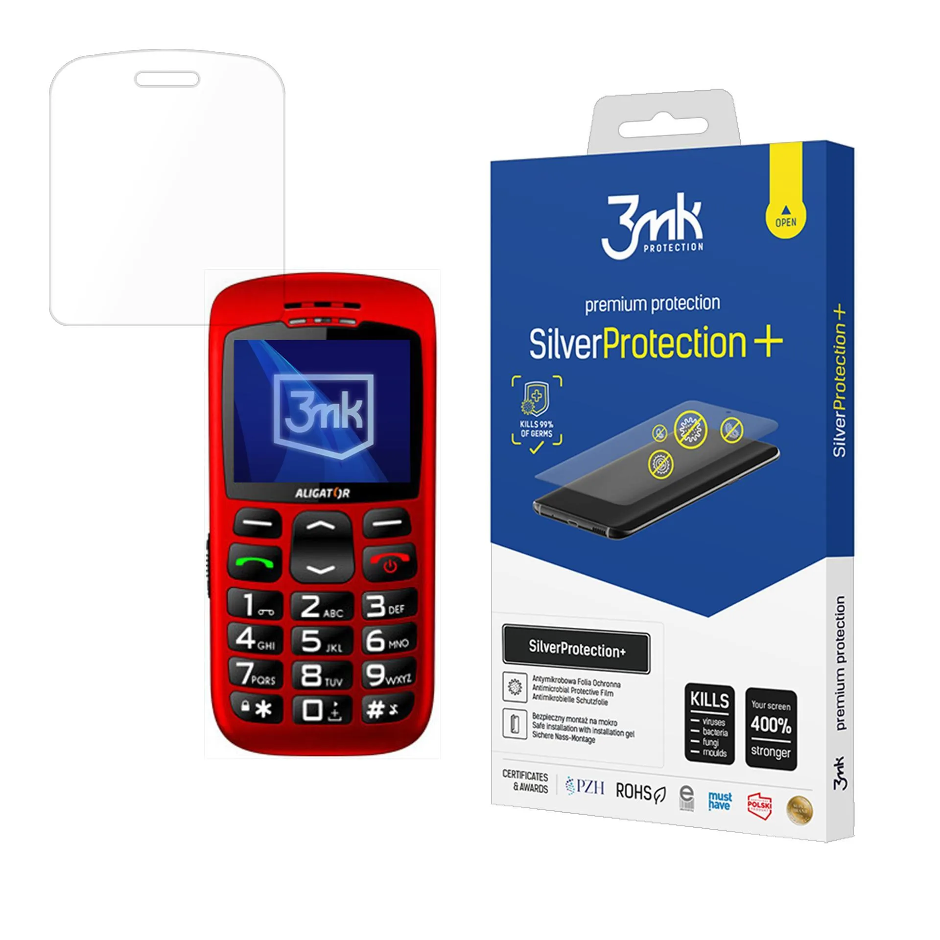 Anti-Shock Protective Film for Aligator A690 Senior - 3mk SilverProtection+