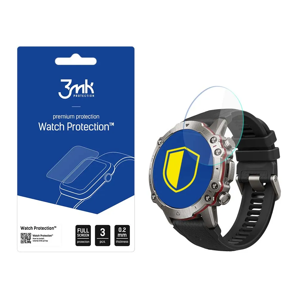 Protective glass for Amazfit Falcon smartwatch screen - 3mk Watch Protection