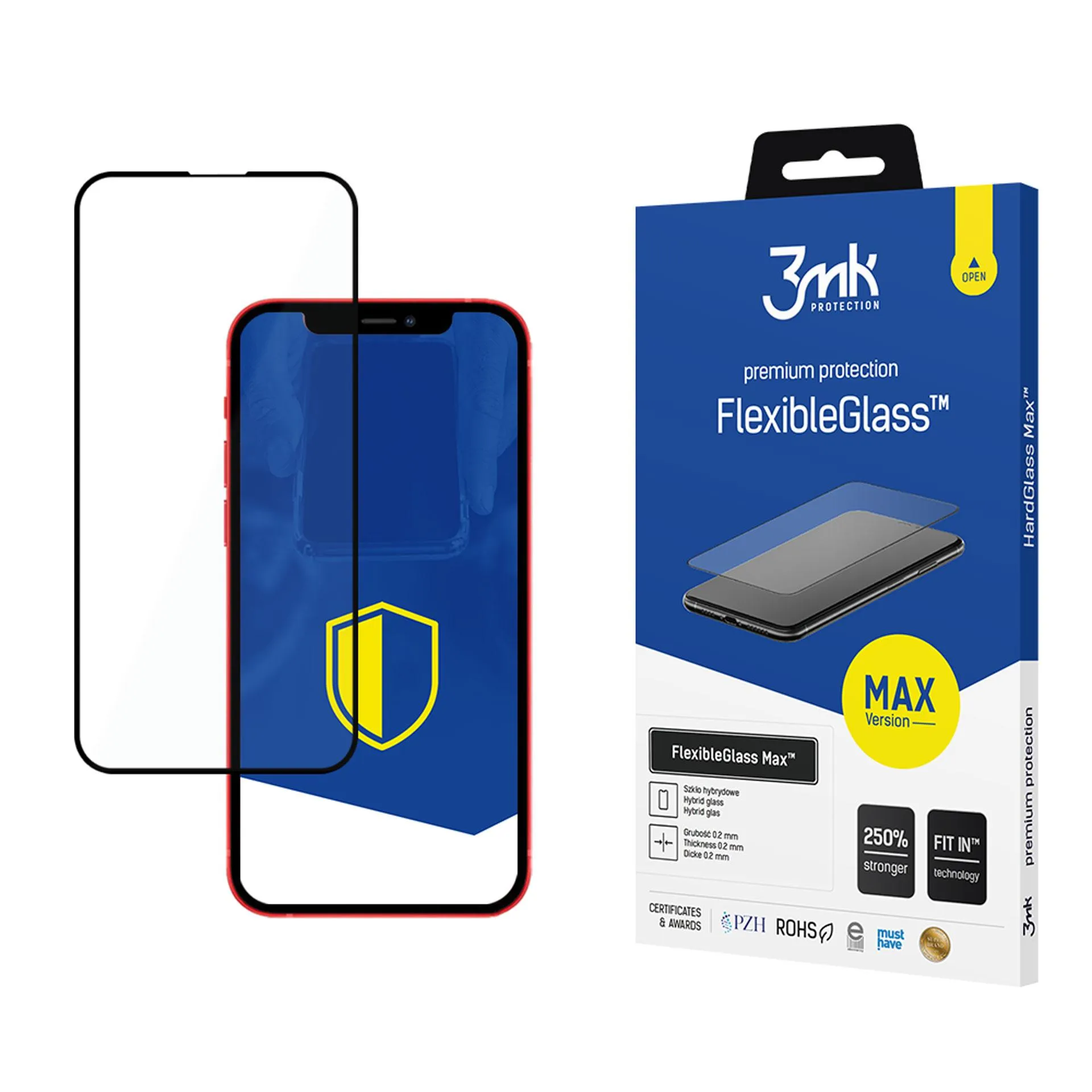 Unbreakable hybrid glass for Apple iPhone 13 Mini - 3mk FlexibleGlass Max