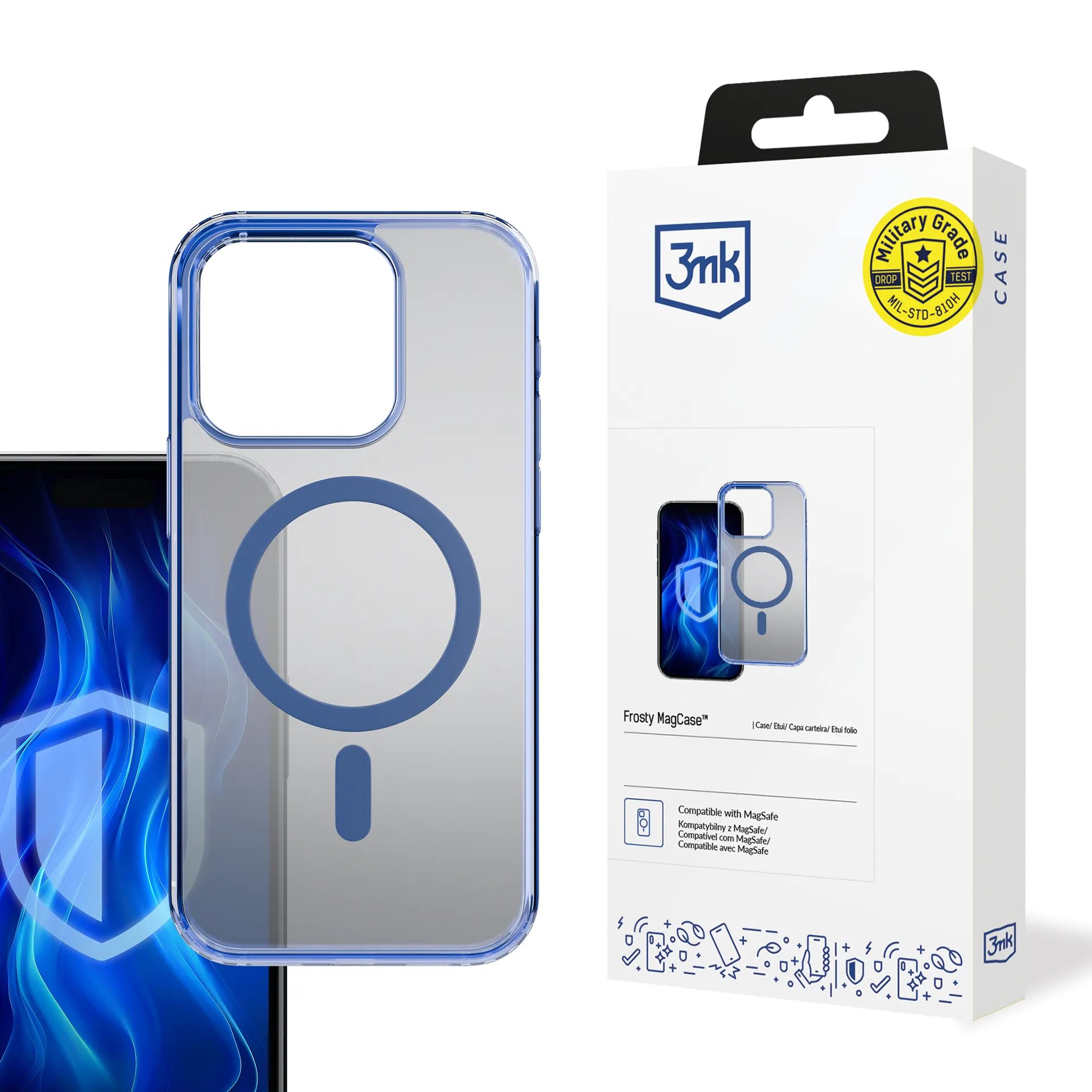 Case for Apple iPhone 13 Pro - 3mk Frosty MagCase Blue