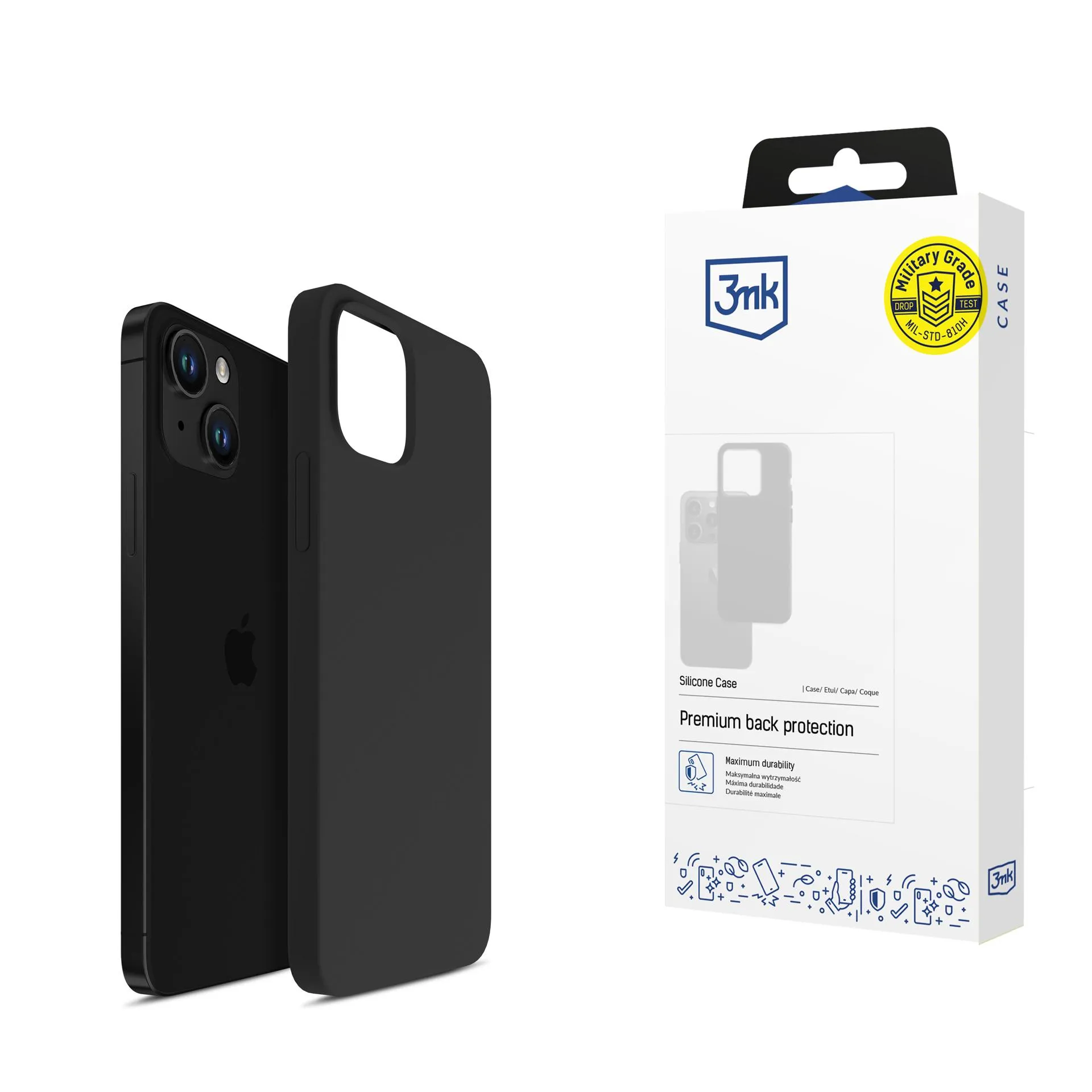Case for Apple iPhone 14 - 3mk Silicone Case Black