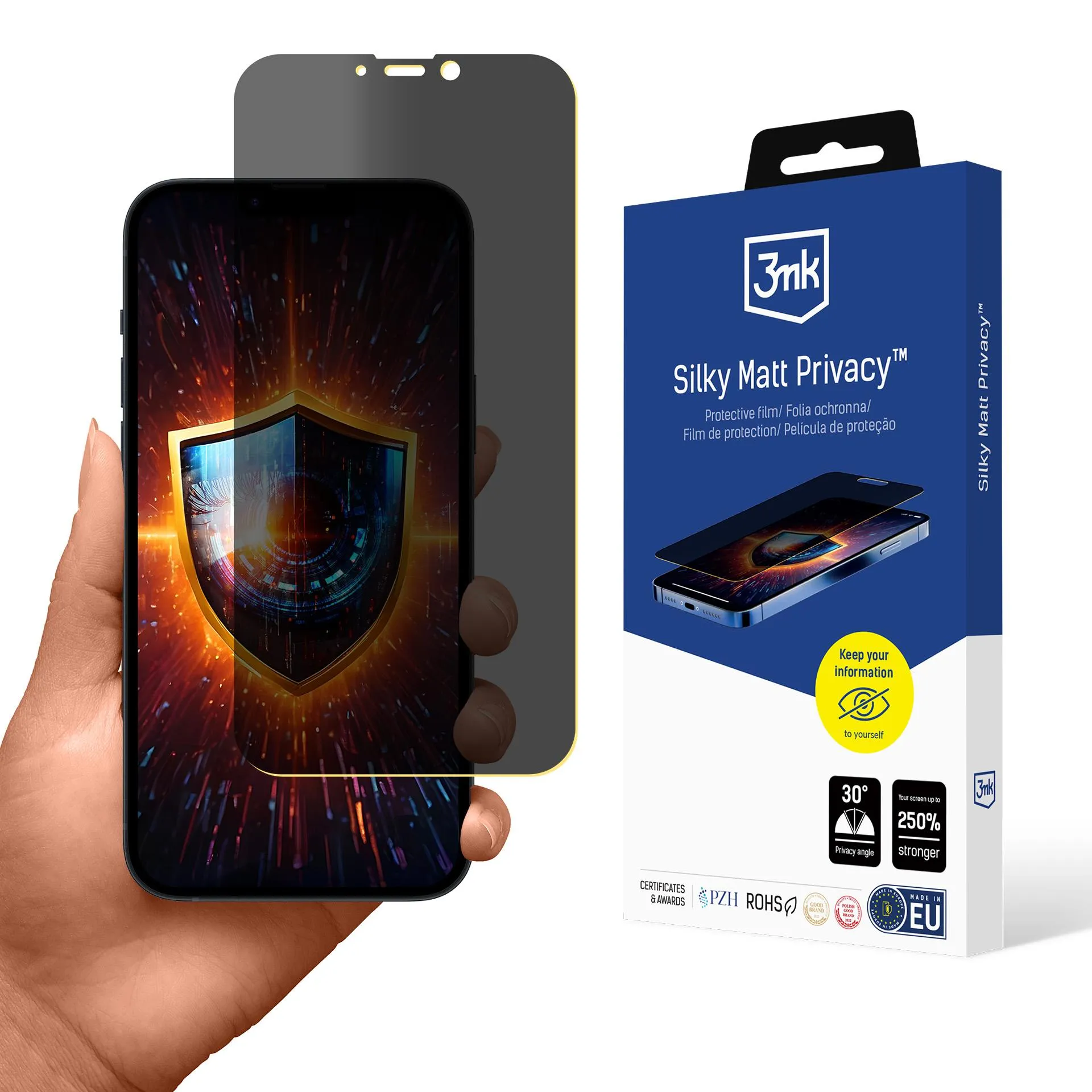Privacy film for Apple iPhone 14 Plus - 3mk Silky Matt Privacy