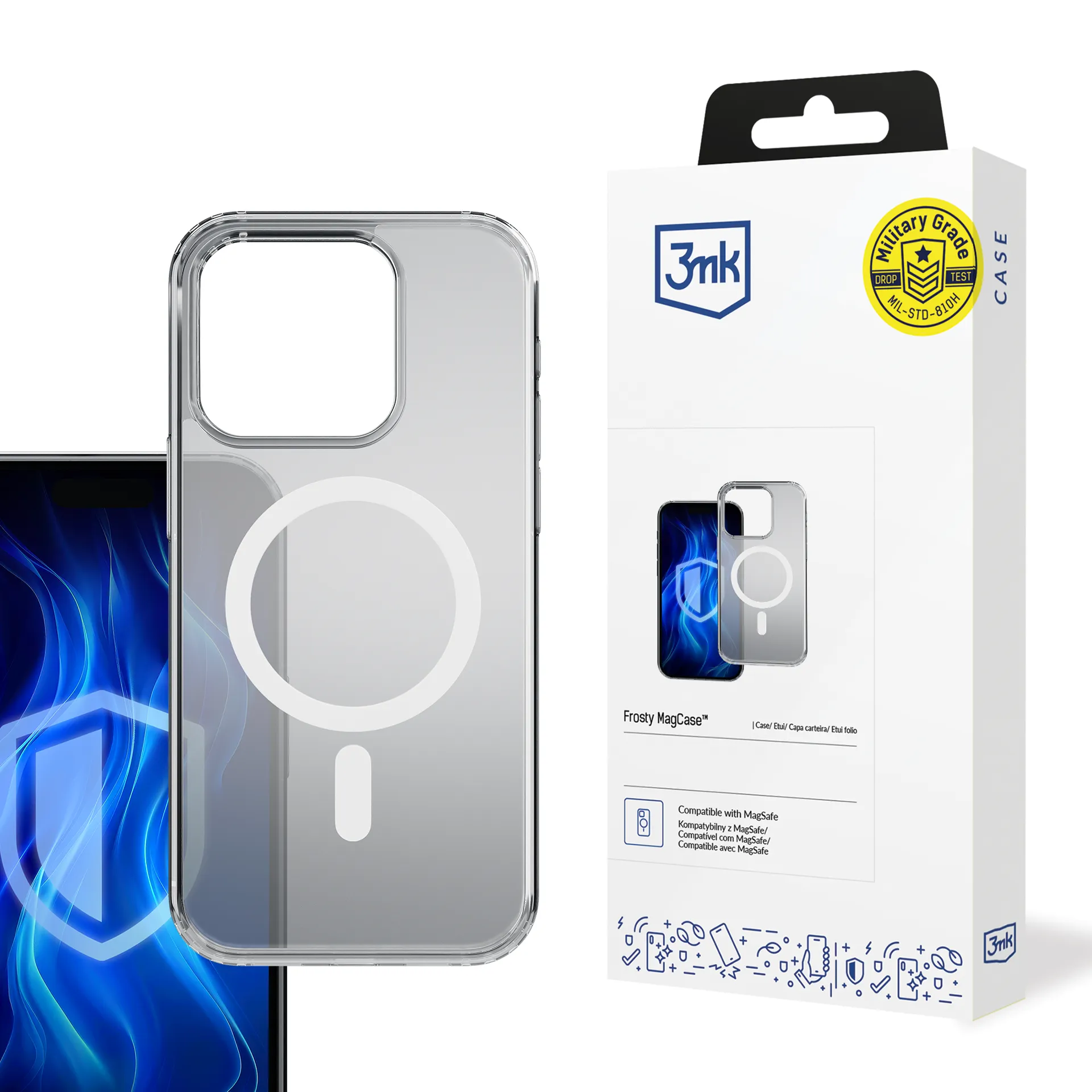 Case for Apple iPhone 14 Pro - 3mk Frosty MagCase White