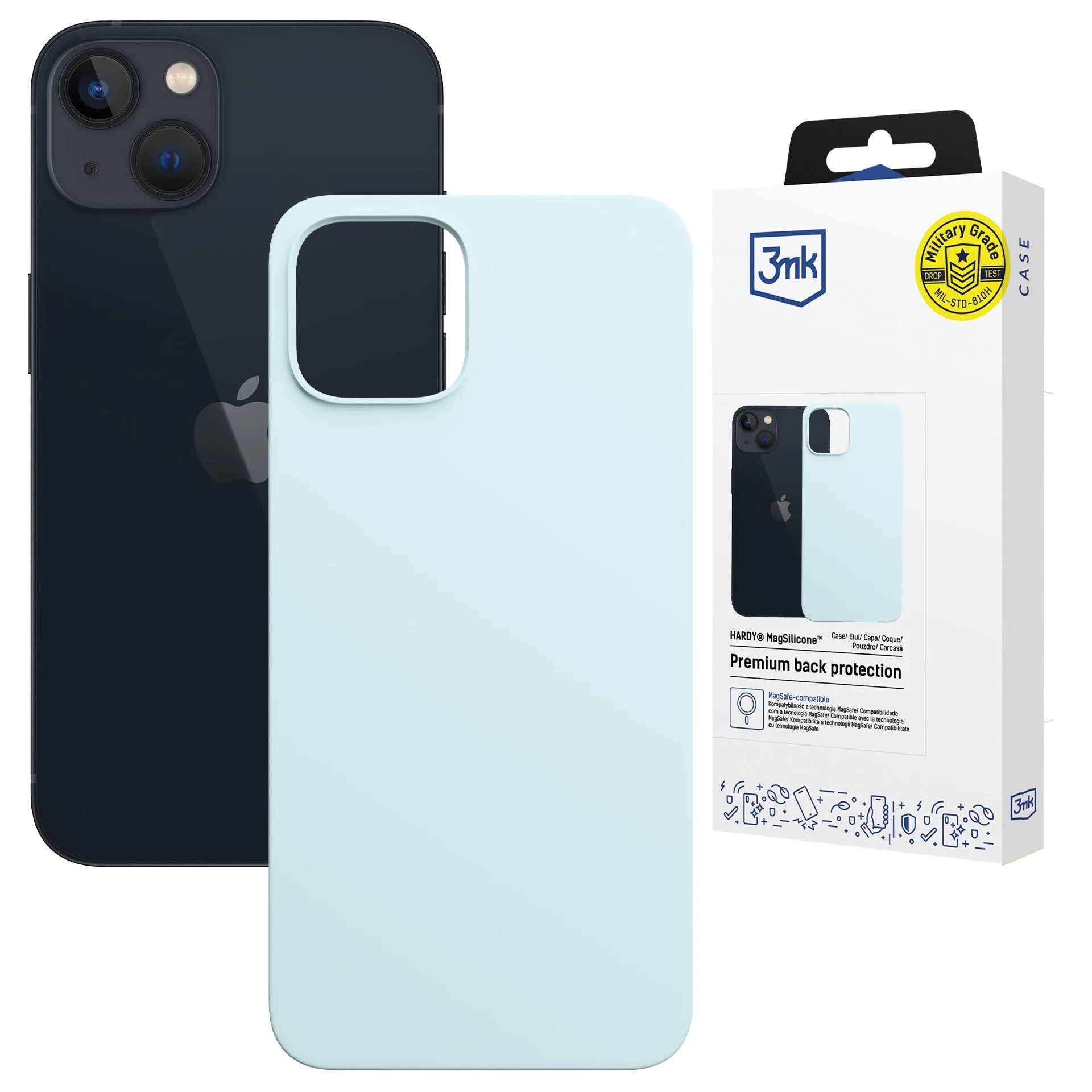 Case for Apple iPhone 15 Plus - 3mk Hardy MagSilicone Blue
