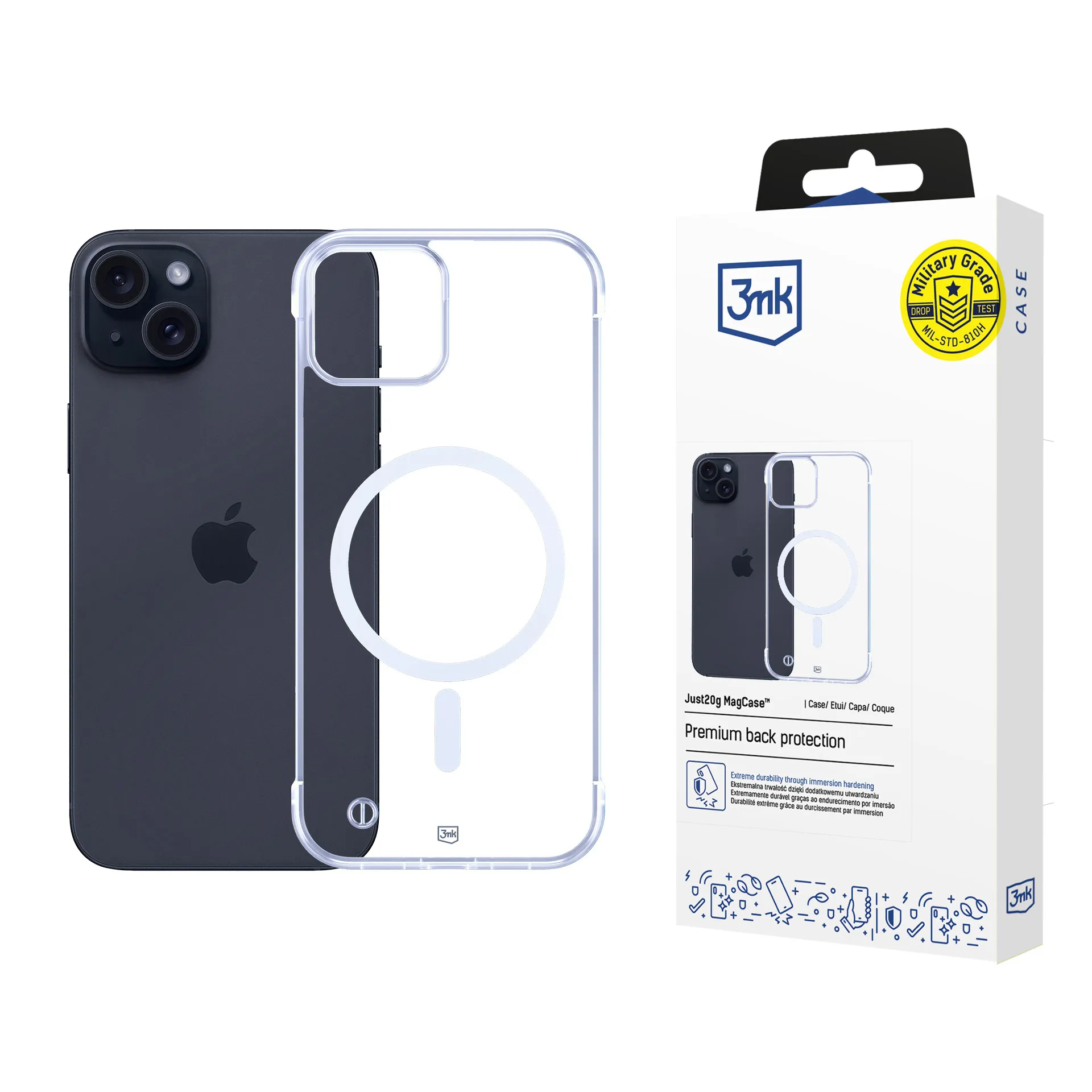 Ultralight case for Apple iPhone 15 Plus - 3mk Just20g MagCase™