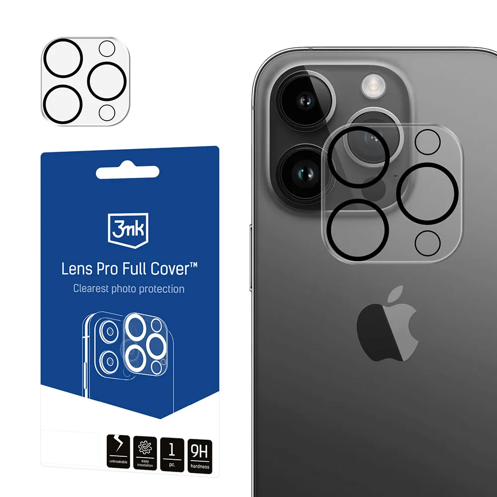 Camera armour for Apple iPhone 15 Pro/15 Pro Max - 3mk Lens Pro Full Cover