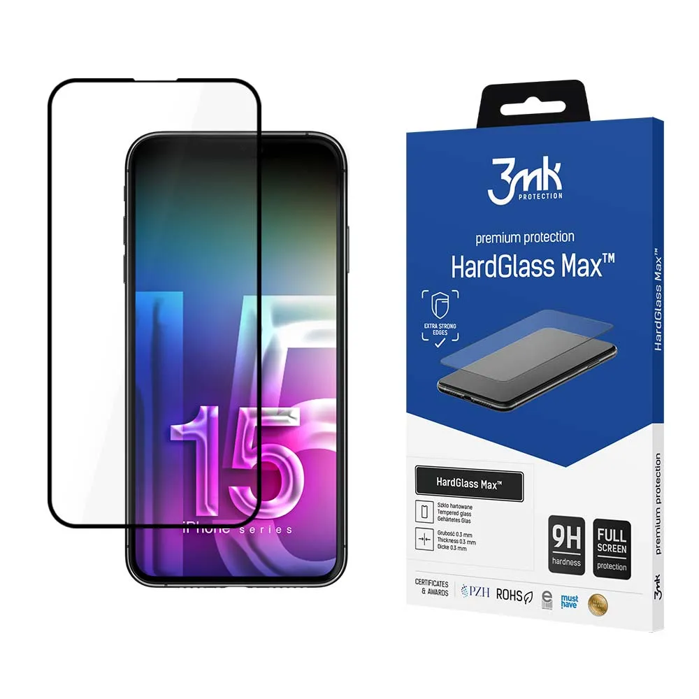 Reinforced tempered glass for Apple iPhone 15 Pro Max - 3mk HardGlass Max